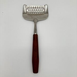 Henri Willig Cheese Grater Stainless Steel Wood Handle Holland Logo Silver